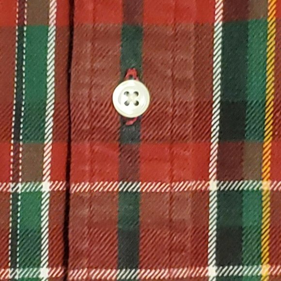 POLO RALPH LAUREN Plaid Button The Big Shirt Mens Long Sleeve Size L Flannel - Picture 5 of 10